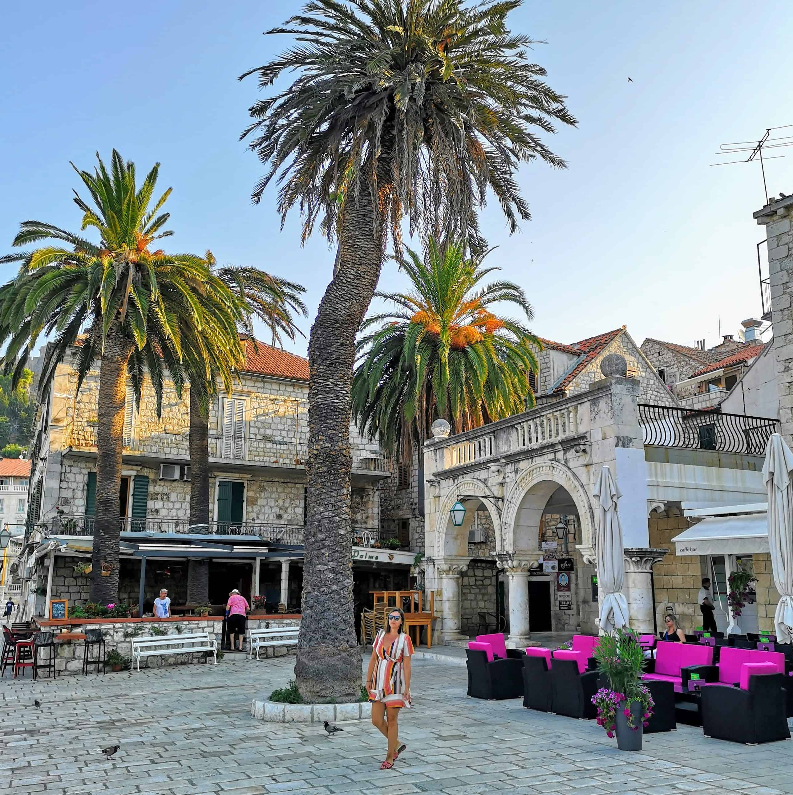 Hvar Croatia Old Town streets with historic architecture