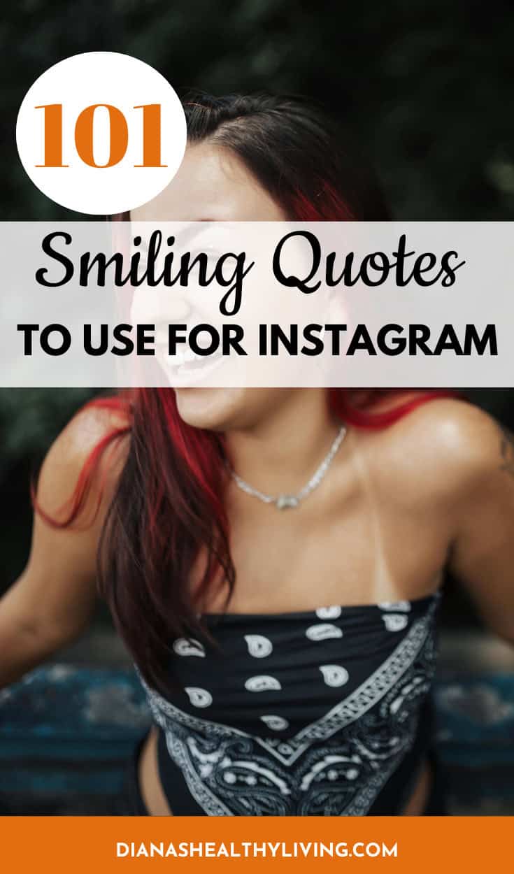 Smiling woman with red hair, promoting positive quotes for Instagram engagement.