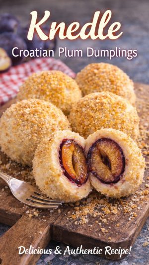 Celebrate plum season with this authentic Croatian plum dumplings recipe. These knedle are fluffy, fruity, and rolled in buttery breadcrumbs &mdash; a classic European dessert perfect for summer.
