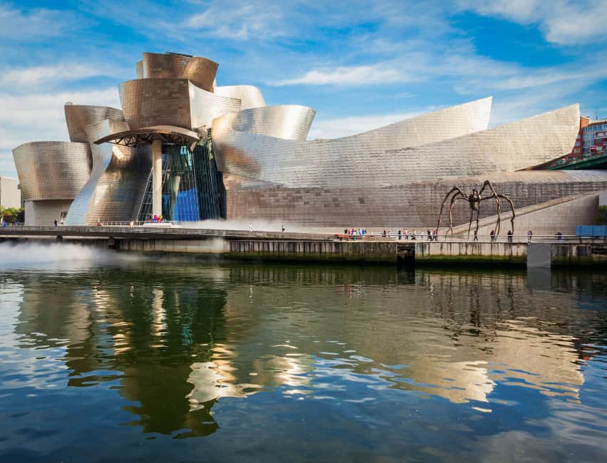 Guggenheim Museum Bilbao, Spain &ndash; iconic modern landmark and world-famous building designed by Frank Gehry.