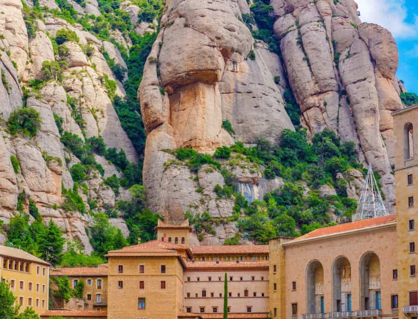 Montserrat Monastery in Spain &ndash; famous religious landmark nestled in the mountains near Barcelona.