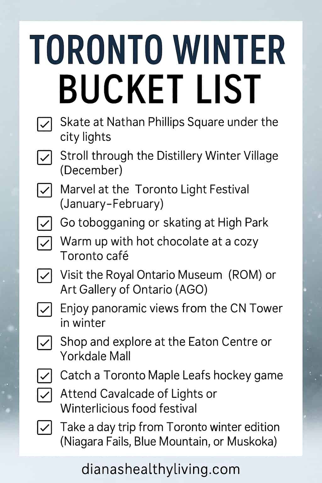 Discover the best things to do in Toronto in winter &mdash; skating, markets, food, and snowy day trips. Your complete Toronto winter guide.