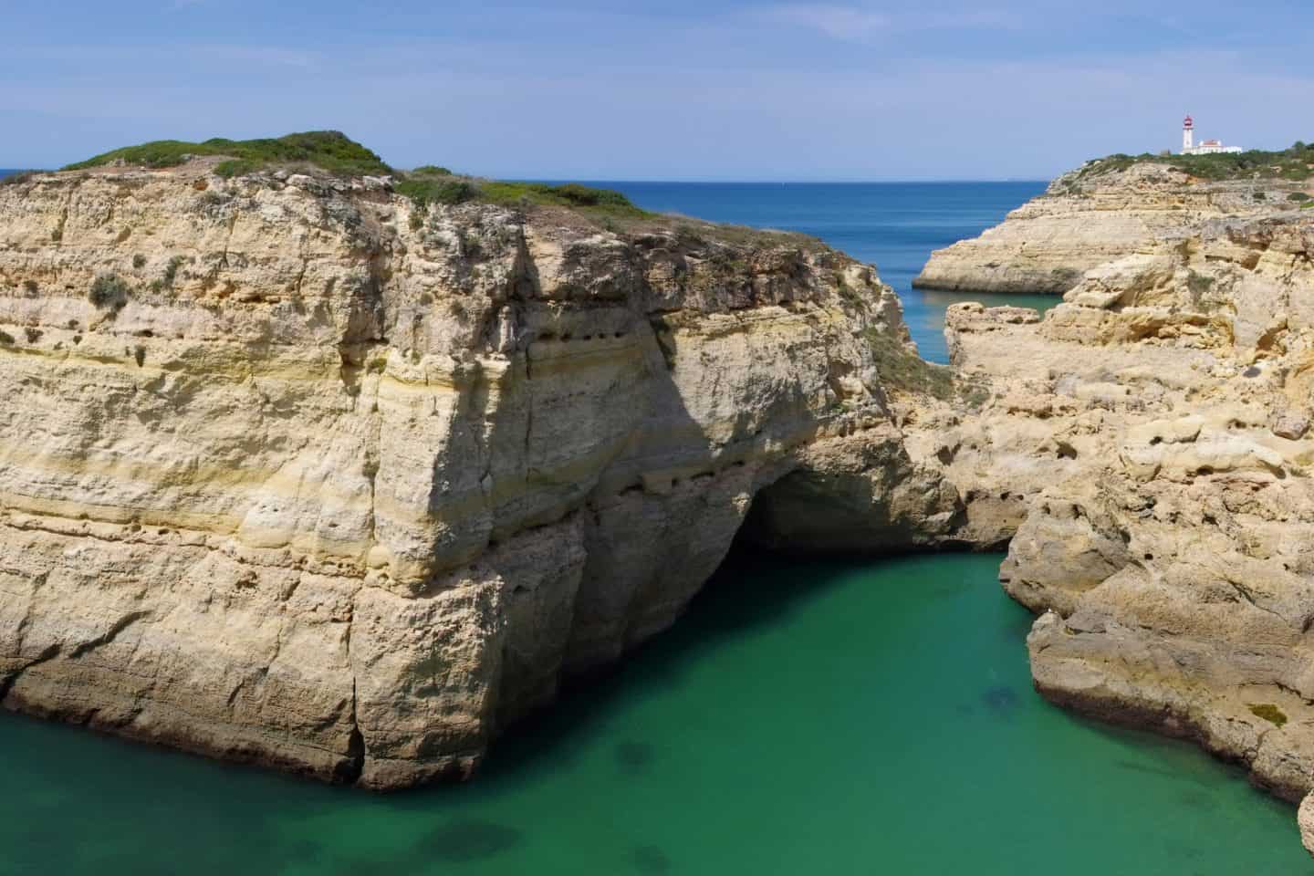 Alfanzina Lighthouse Caves
Discover the breathtaking caves of Algarve Portugal &mdash; from the world-famous Benagil Cave to hidden grottos along the golden coastline. Explore sea caves, secret beaches, and natural arches shaped by the Atlantic&rsquo;s waves on this ultimate Algarve cave adventure.