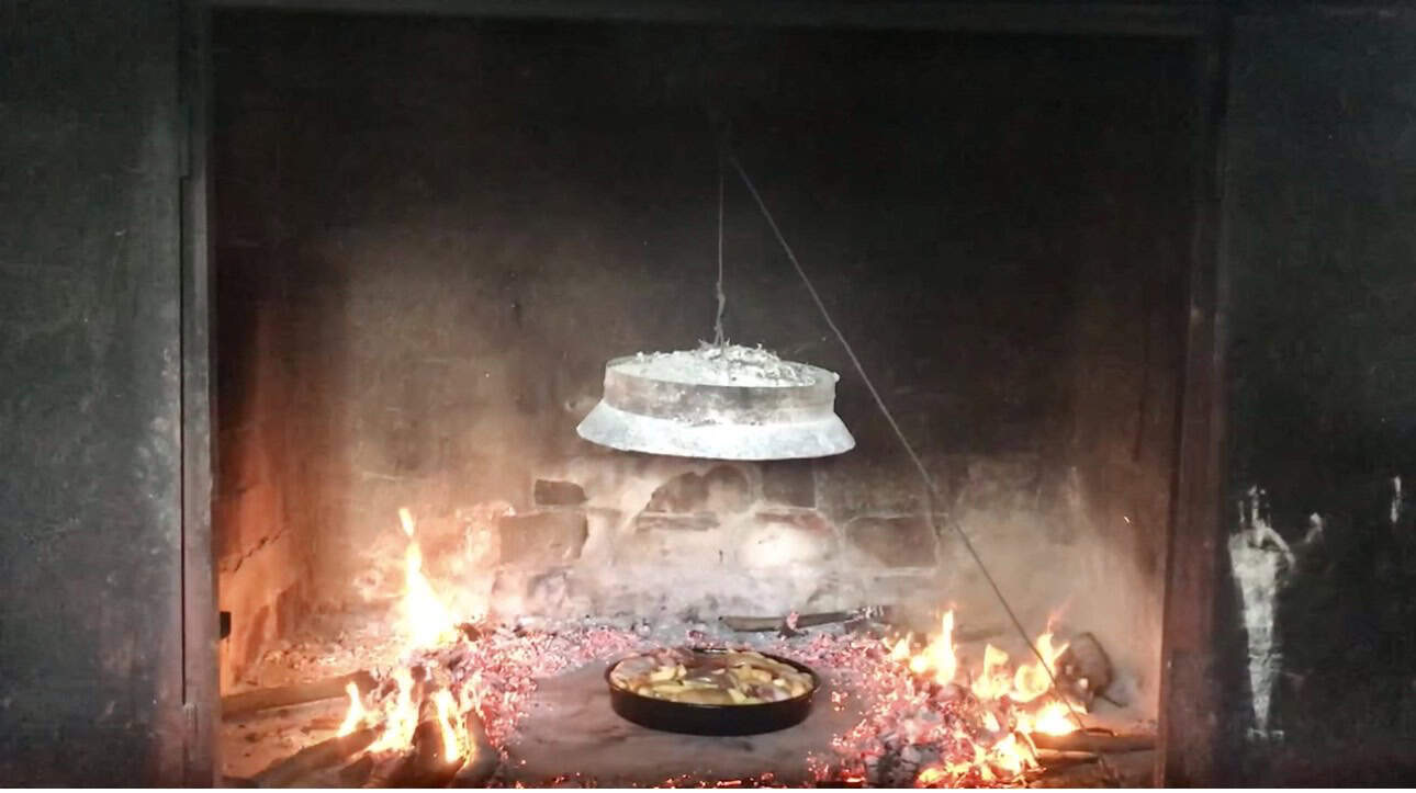 Homemade Croatian peka in skabrnja