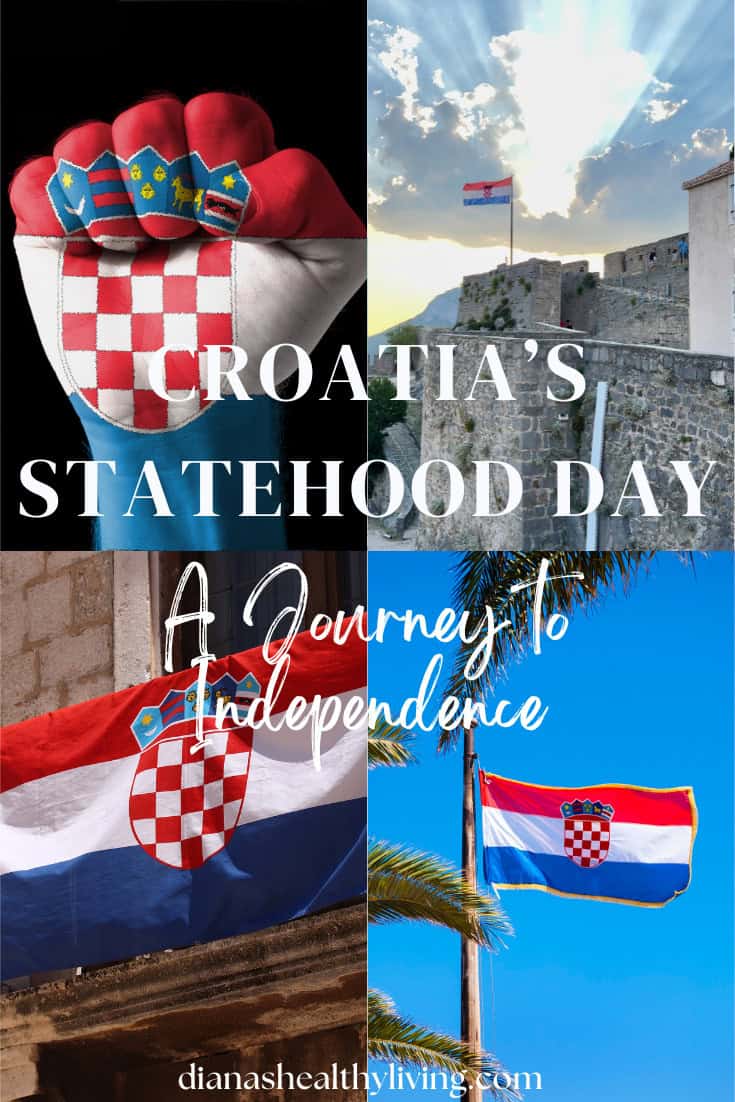 Croatian flag proudly raised on Statehood Day, May 30, Dan državnosti.