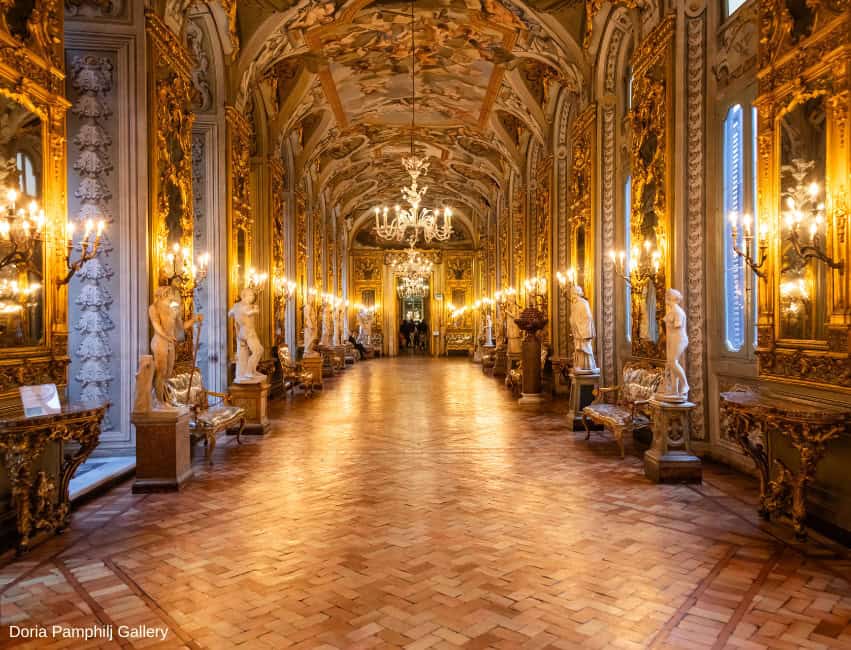Doria Pamphilj gallery rome in winter