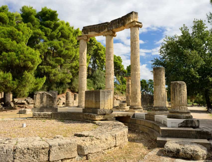 Olympia, birthplace of the Olympic Games, is one of the top tourist spots in Greece and a fascinating archaeological treasure