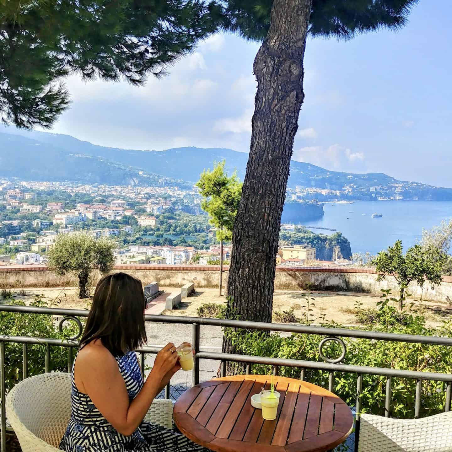 sorrento italy views with limoncello gelato and drinks
Sorrento Italia or Sorrentina Italy