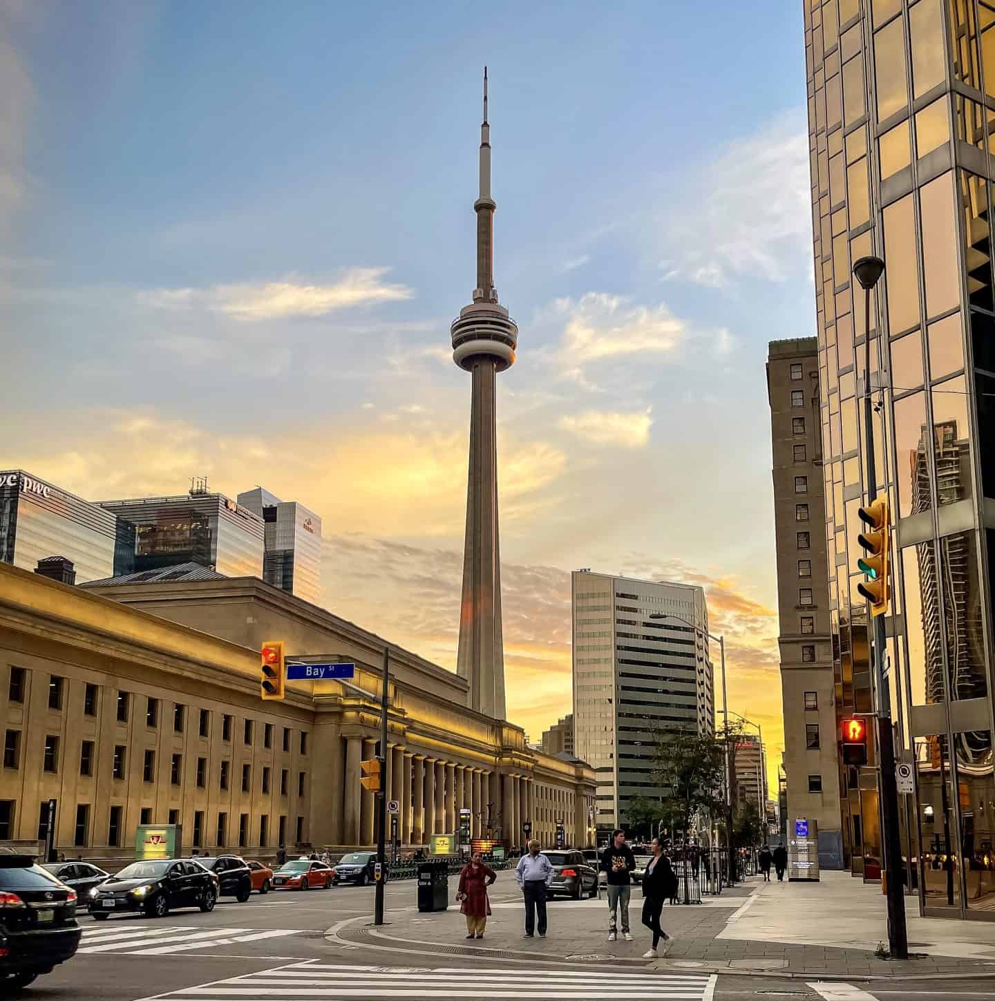 oronto skyline including CN Tower, best places to visit in Canada, Canadian vacation spots