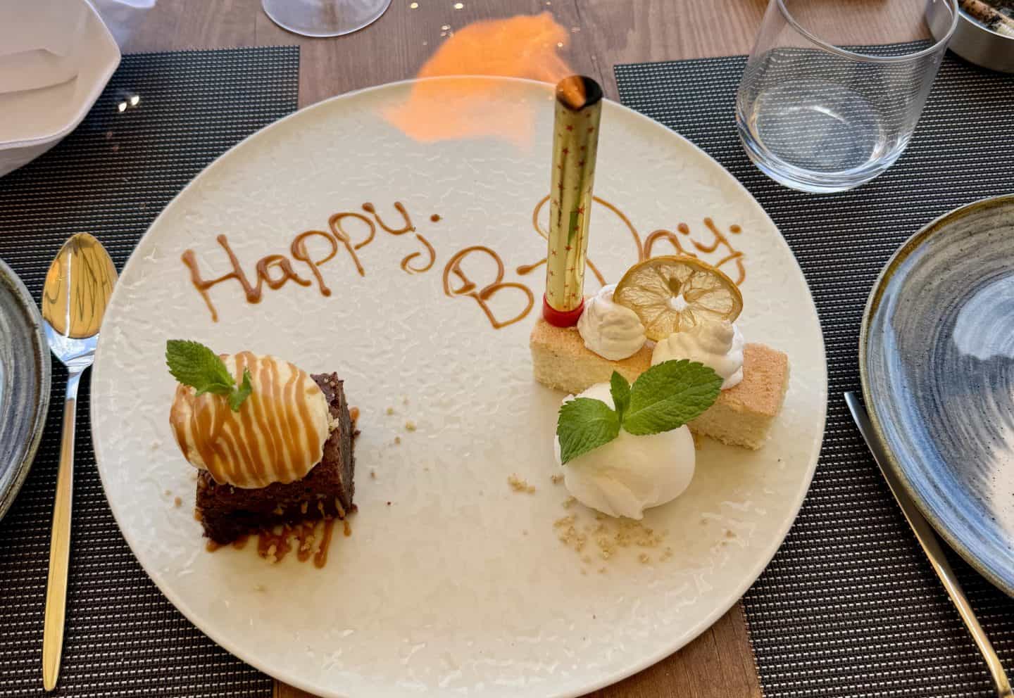 local croatian desserts birthday celebration at Bowa Dubrovnik