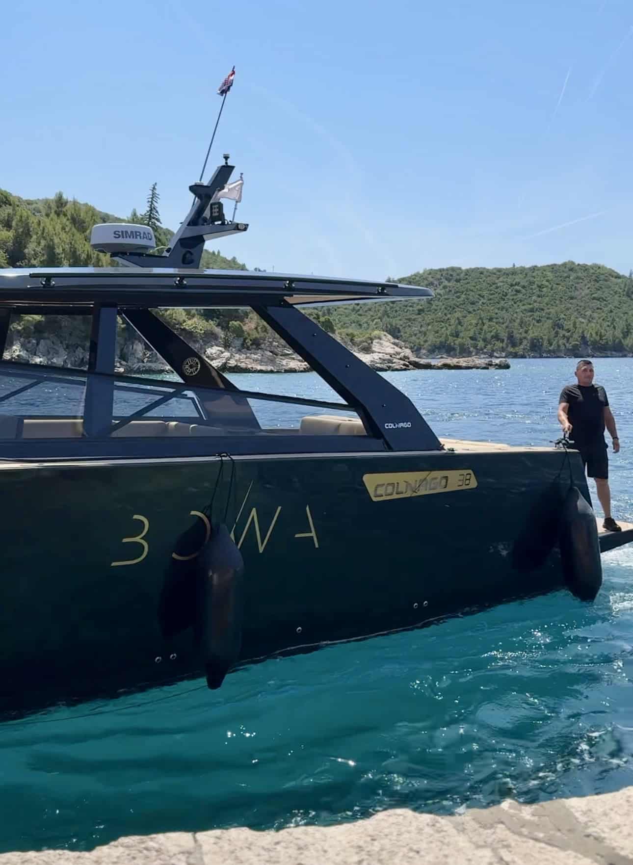 being picked up at Brsečine with BOWA Dubrovnik boat