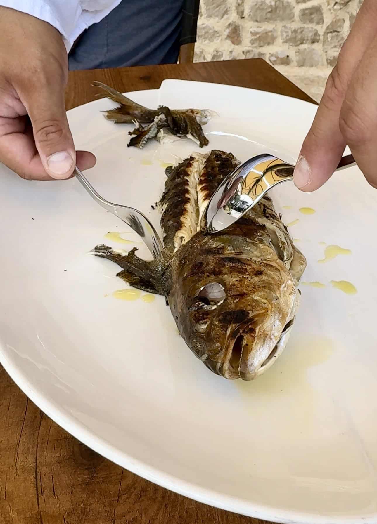 Fresh Adriatic seafood at BOWA Dubrovnik restaurant on &Scaron;ipan Island