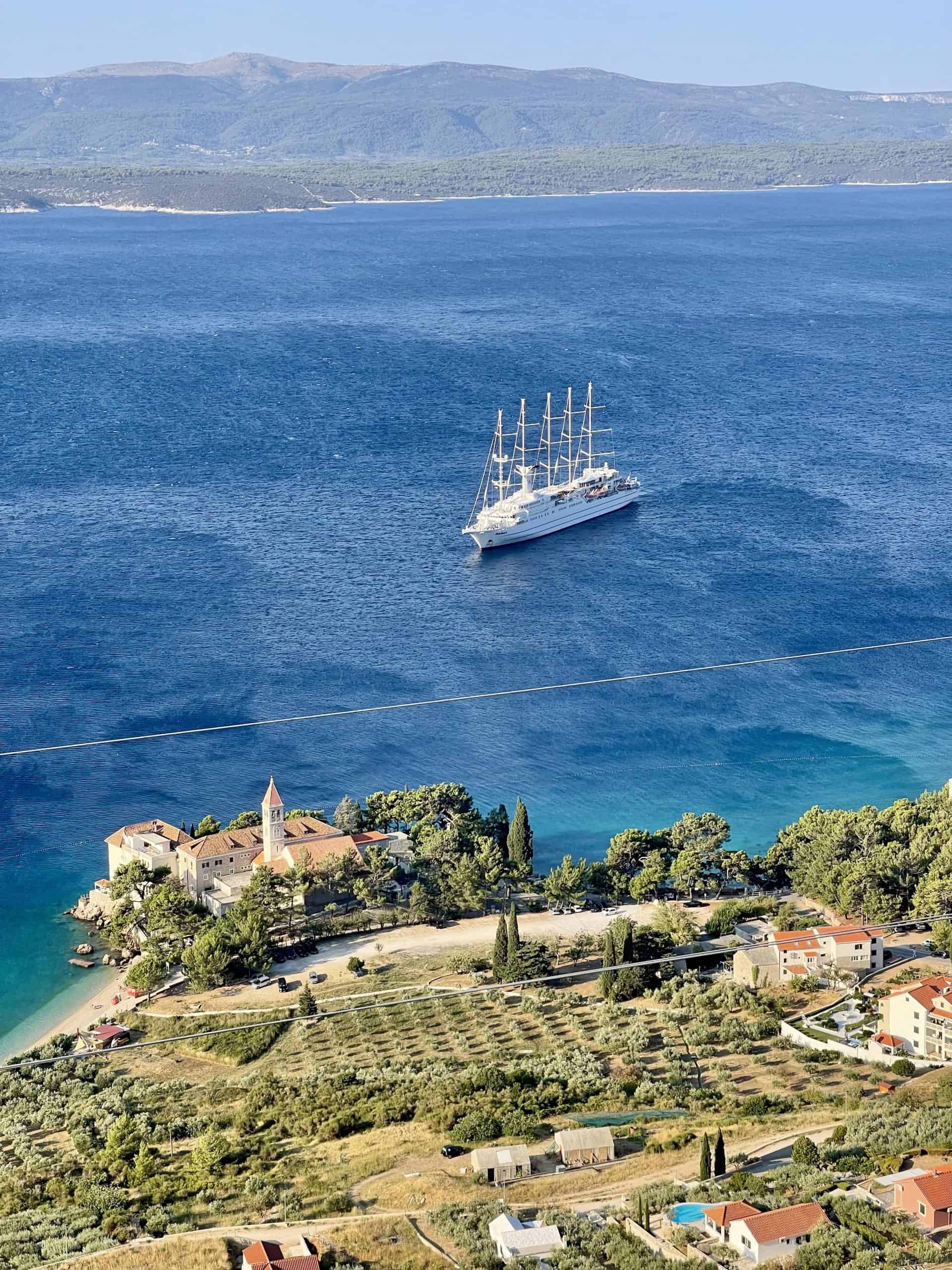 dominican monastery bol brac croatia beach turquoise sea peaceful scenery
