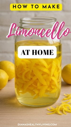 how to make limoncello at home &ndash; Italian limoncello liqueur infusing lemon peels