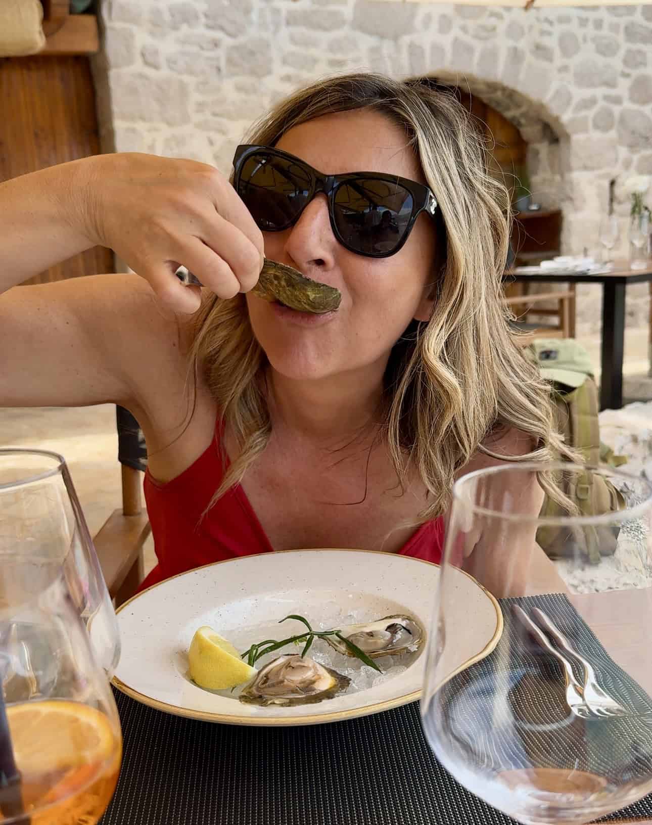 Eating Mali Ston Oysters at Bowa Dubrovnik
