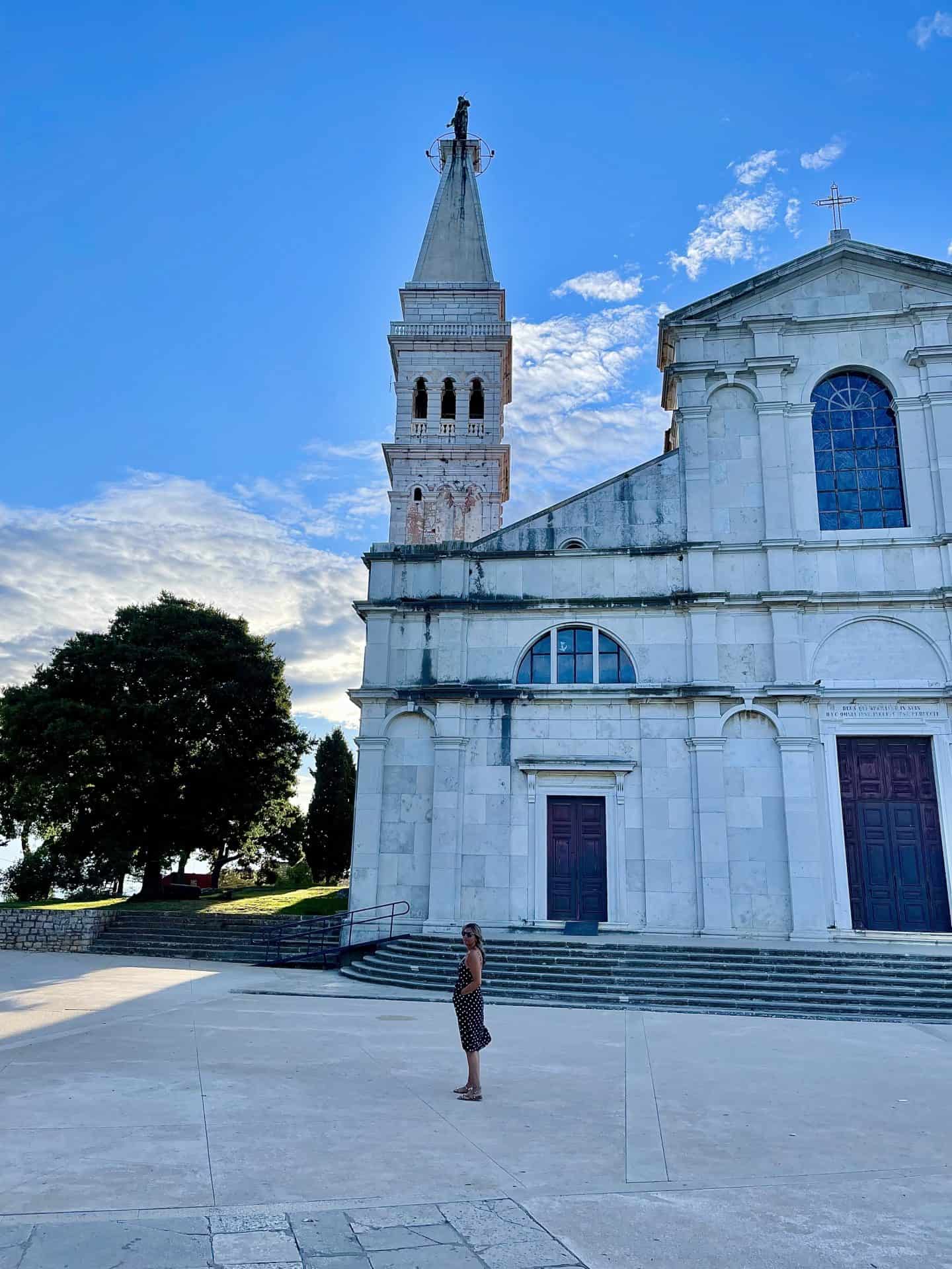 St. Euphemia Church bell tower overlooking Rovinj Croatia