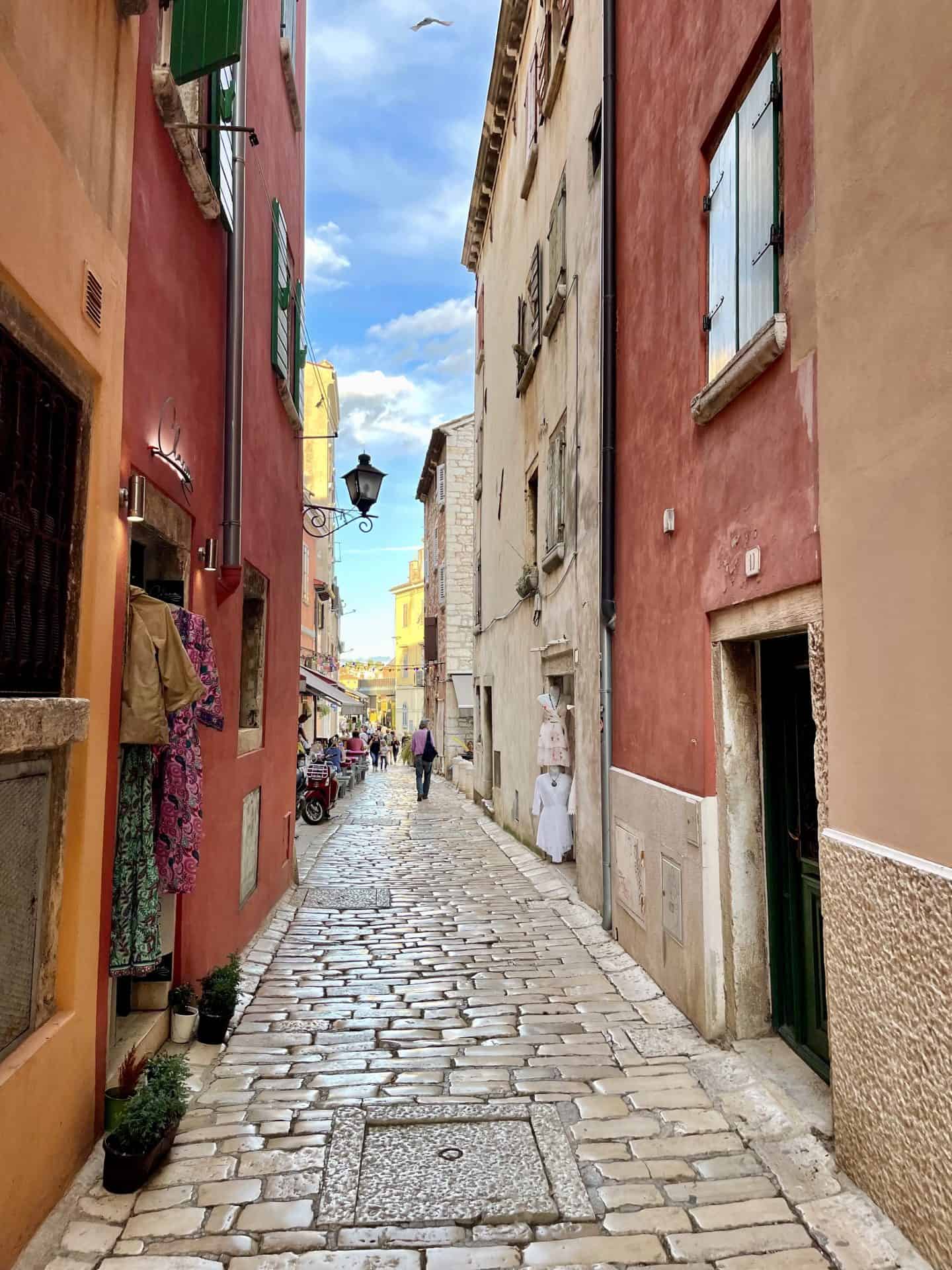 Rovinj old town colorful houses on the Adriatic in Istria Croatia