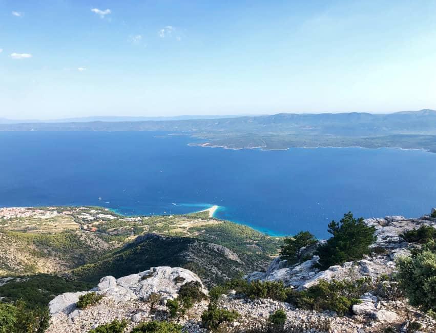 vidova gora brac croatia viewpoint overlooking zlatni rat and hvar island