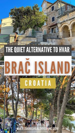 Brac Island Croatia collage – highlights of beaches, towns, vineyards, historic sites, and scenic landscapes