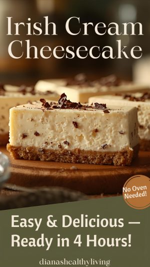 Indulge in this rich and creamy no-bake Baileys cheesecake! Perfect for St. Patrick&rsquo;s Day or as a decadent dessert for any occasion. Easy to make and irresistibly delicious.