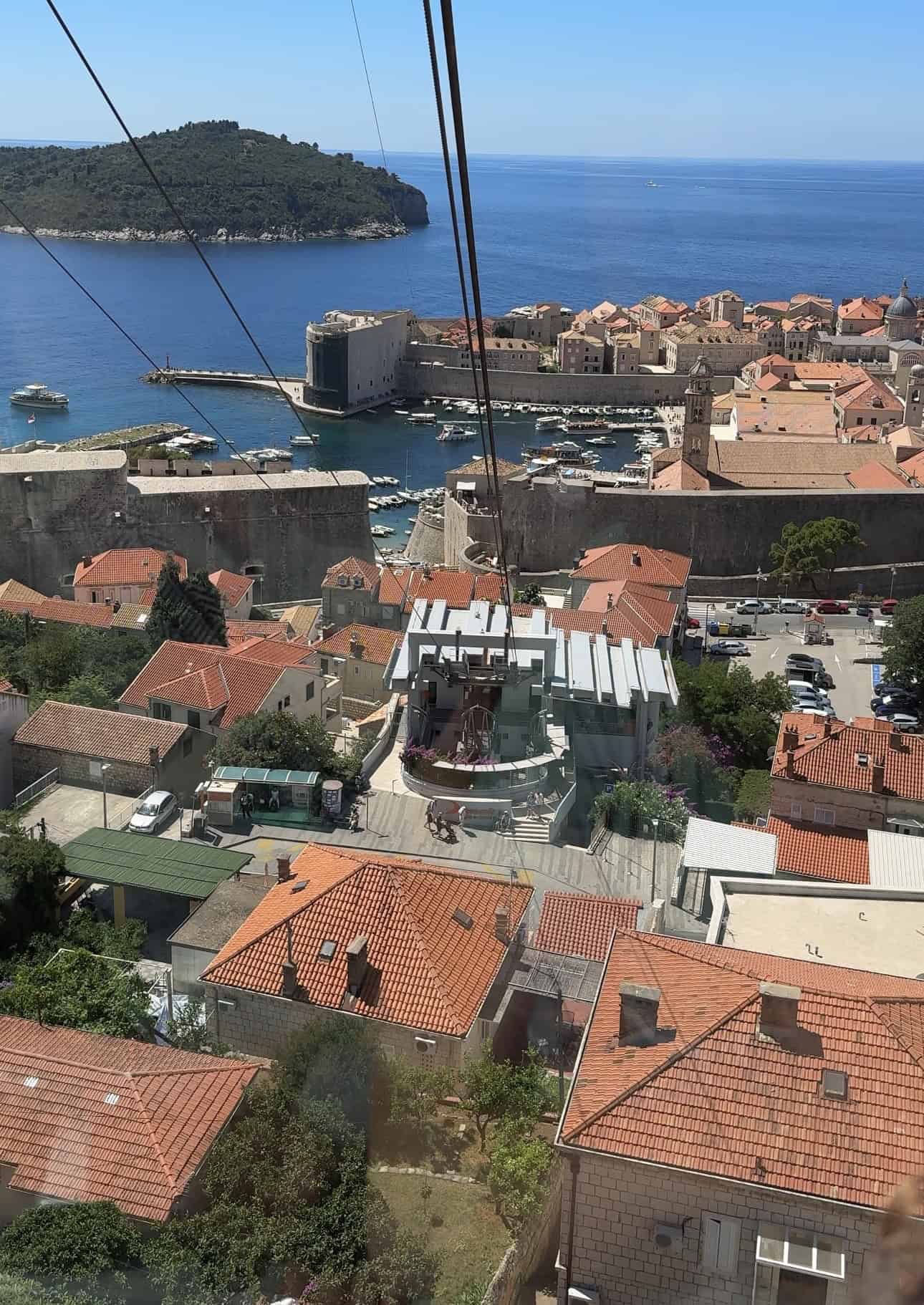 views of dubrovnik old town riding on dubrovnik cable car to panorama restaurant