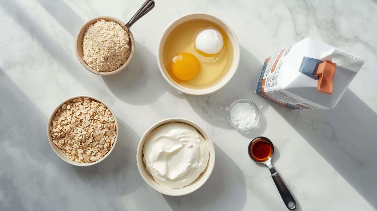 Make fluffy high protein pancakes with protein powder and oats. Easy protein pancakes recipe with exact macros, perfect for healthy breakfasts and fitness goals.
