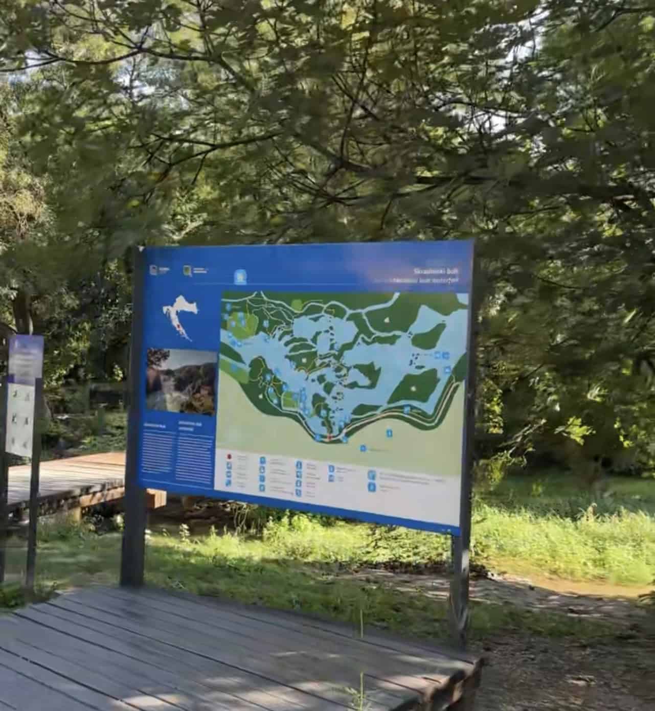 krka national park map croatia