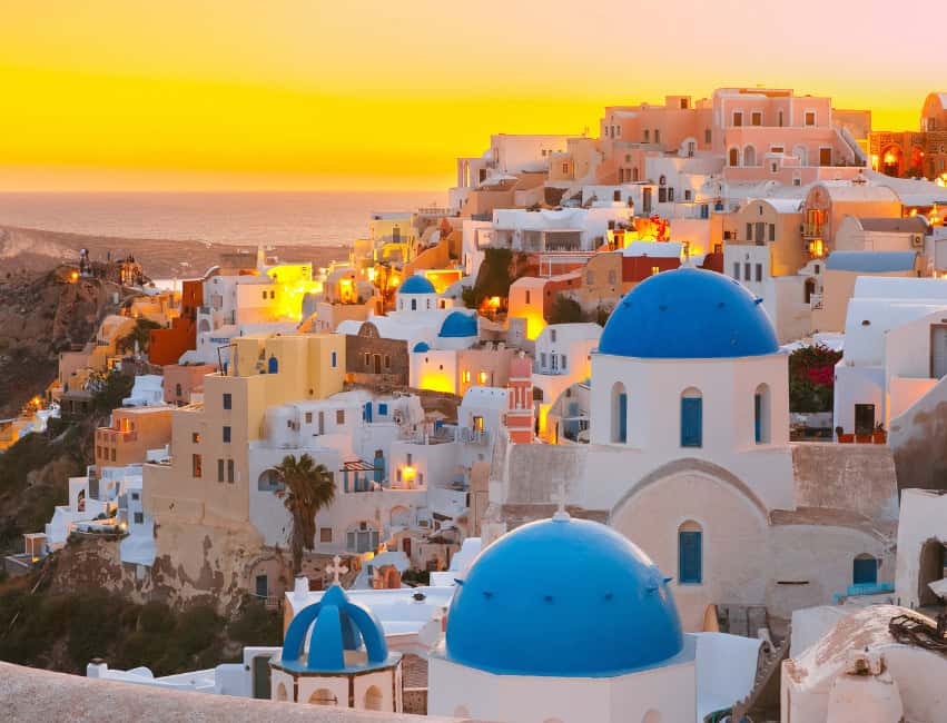 oia santorini greece sunset