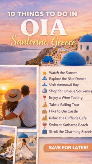 Planning a trip to Oia Santorini, Greece? Discover the best things to do in Oia, from iconic Oia sunsets and blue-domed churches to hidden gems, local food, and insider travel tips. Perfect for first-time visitors and slow travelers alike.